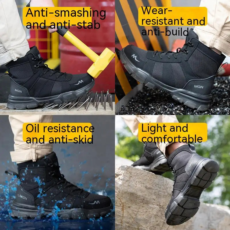 Diansen 211 Men's 48 Plus Size Anti-Puncture Security Boots & Work Safety Sneakers with Steel Toe Work Boots