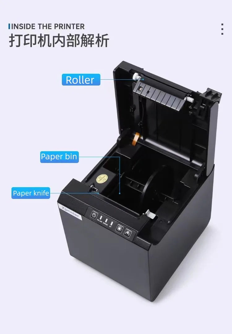 Xprinter Xp-T202UA USB 2 Inch Mini Thermal Printer for Both Label and Receipt Printing