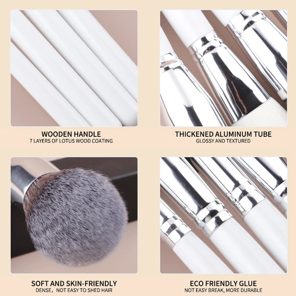 HMU Rich Stock Ship Fast Your Own Brand Best Quality Makeup Brush Professional Private Label Makeup Brush Set With Belt Bag