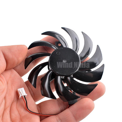 GA81S2U-NNTB DC12V 0.38A 70mm Hole Pitch 40mm Fluid Bearing 6000RPM Graphics Card Cooler Fan for GT430 GT440 GT630