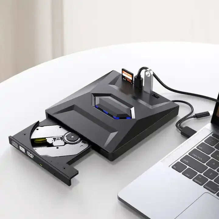 5 in 1 External DVD Drive TF SD Card Reader USB 3.0 Portable CD/DVD RW Optical Drive/DVD Player CD ROM Burner