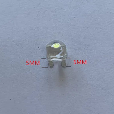 20PCS 100PCS  LED 8mm Straw Hat  Lamp Bead are White Cold Light 0.5W 0.75W  Big chips F8MM Hight Power Hat Light-emitting Diode