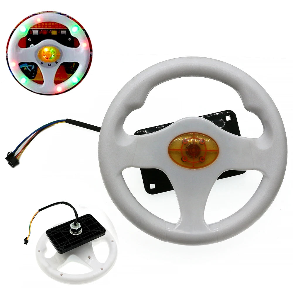 Plastic Steering Wheel Children Coin Operated Video Arcade Outrun Electronics Racing Simulator Car Driving Game Machine Kids