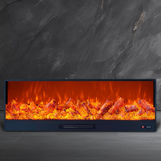 TV Stand Built-in Modern Indoor Insert Electric Fireplace Led Light Flame Effect Customizable Decor Colors Timer 36"-100" Sizes