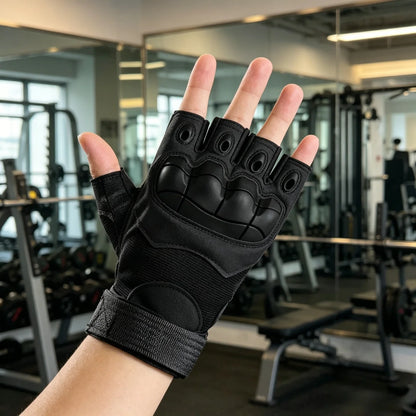 Tactical Fingerless Gloves Breathable, Non-Slip, Impact Resistant, for Outdoor Cycling, Motorcycle Riding, Rock Climbing
