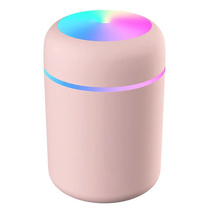 Multi-Function Car-Mounted Ultrasonic Humidifier with RGB Ambient Lighting and 300ml Aromatherapy Diffuser for Compact Spaces