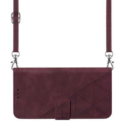 Lanyard Leather case Pouch Bag for Moto Edge 40 Neo, for MOTO G PLAY 5G 2024 Cross Shoulder PU Flip Stand case Cover