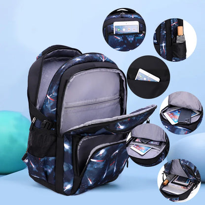 Teenagers Backpacks Boys Fashion Star School Bags Children Travel Bag Kids Knapsack Primary School Backpack Students Bag 9-16Y