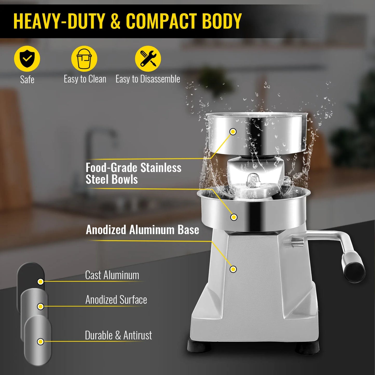 100-150mm Hamburger Patty Press Manual Round Meat Shaping Kitchen Machine