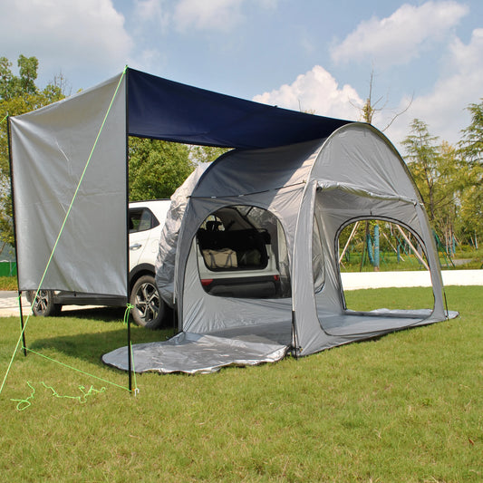 2-Person Double Layer SUV Tent with Canopy Add Raincover for Car Rear Trunk for Car Tailgate & Tram Use by PDG ibma
