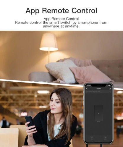 AUBESS Tuya WiFi Smart Switch 16A DIY Breaker Relay Module Smart Home Smart Life App 2 Way Remote Control Via Alexa Google Home