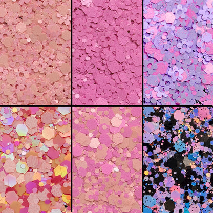 Free Shipping 2oz Shaker Bottle Jars Christmas Chunky Mix Glitter for Snow Globe Tumbler Cups