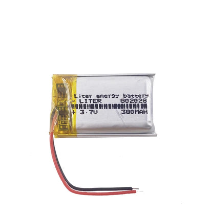 Custom Battery Lithium 3.7v 380mah Li-polymer 802028 802030 Rechargeable Li-po Battery for Camera UN38.3 CE ROHS
