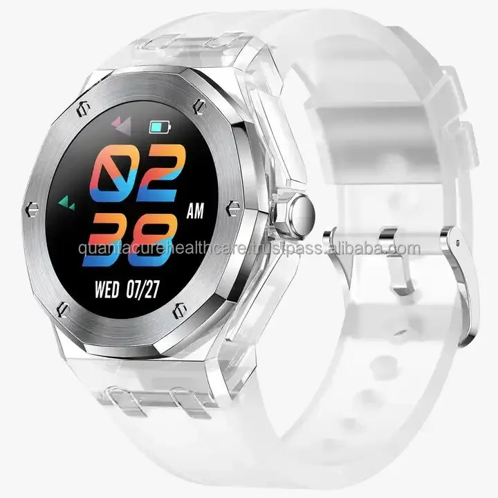 Best Quality 3ATM Waterproof Smart Watch Sleep Tracker QC F17 TK19 TFT Crystal Transparent Silica Gel Material Call Reminder