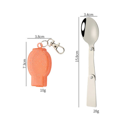 Outdoor Folding Travel Camping Utensil Stainless Pocket Spoon Fork Light Small Foldable Spoon Fork Camping Picnic Tool Tableware