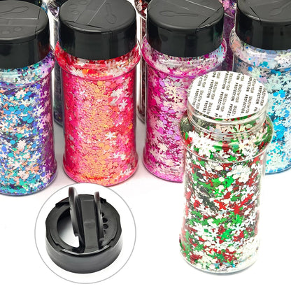 2 oz Hexagon Large Chunky Glitter Set Snowball Cosmetics Make up Nail  Crafts Shaker Bottle Free Shipping US Stock