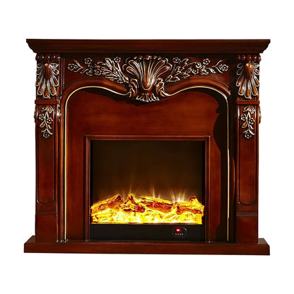 Modern European Style Outdoor Electric Fireplace Insert LED Flame Adjustable Thermostat Built-in Installation Class Energy
