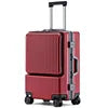 Carry on Luggage Wide Handle Luxury Design Rolling Travel Suitcase PC Hardside With Aluminum Frame Hollow Spinner Wheels