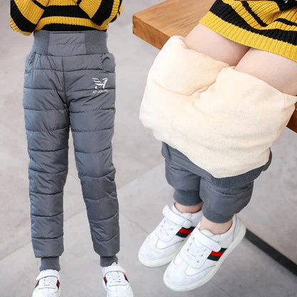 Children Thicken Warm Rompers Boys Girls Autumn Winter Down Pants Kids High Quality Down Trousers Baby Casual Cotton Trousers