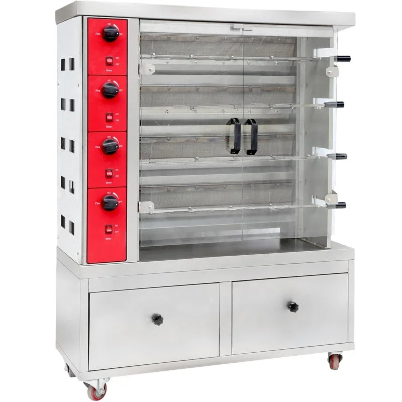 Restaurant 3 6 9 Grill Commercial Roasting Electric Chicken Roaster Rotisseries Machine Oven