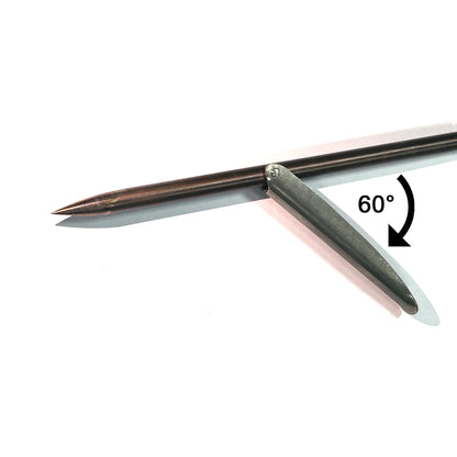 7mm OMER Customised Heat Treated 17-4PH Stainless Steel Diving Spear Fishing Shaft Accessoires Tip With Down Barb for Spearfish