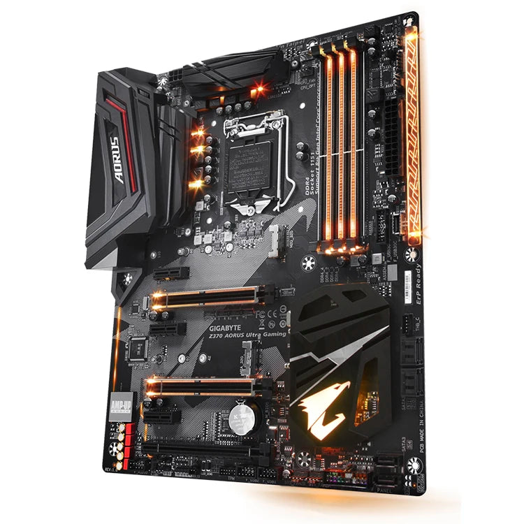 Used GIGABYTE Intel Z370 AORUS ULTRA GAMING WIFI 64GB DDR4 LGA1151 Socket ATX Gaming Motherboard