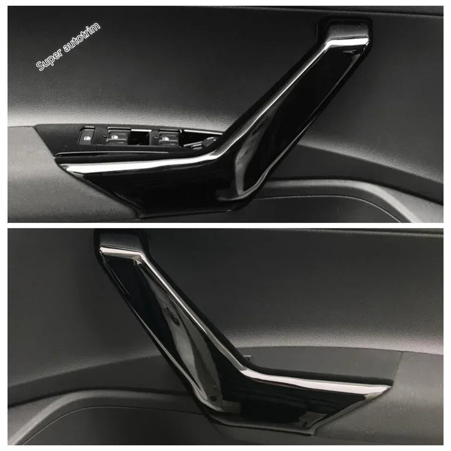 Center Control Gear Shift Panel Inner Door Armrest Handle Cover Trim Black Fit For VW Volkswagen Polo 2019 - 2023 Accessories