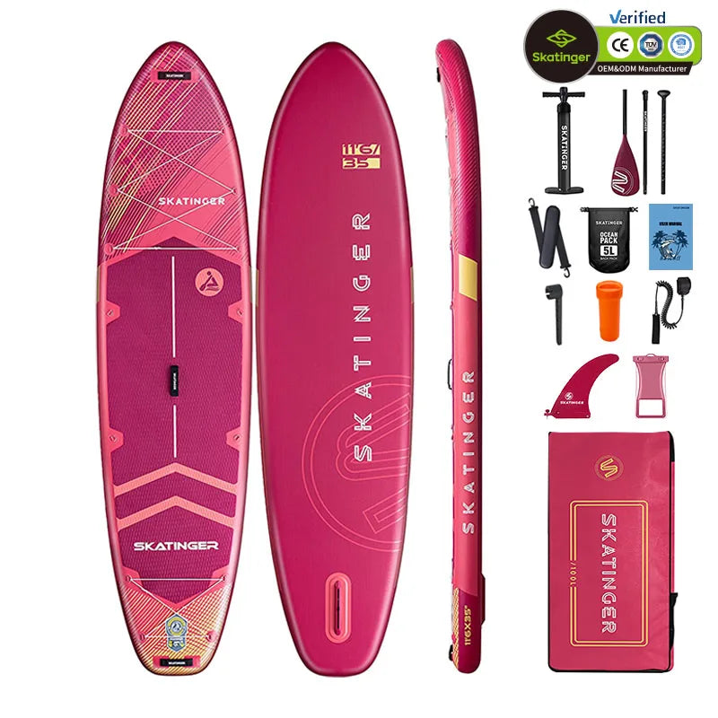 Skatinger Factory 11'6''x35" Paddleboard All Round Sap Padel Inflatable Paddle Sup Board Surfboard Stand up Paddle Board