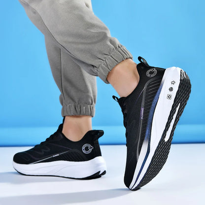 Premium Breathable Mesh Running Shoes Lightweight Carbon Fiber High-Traction Outsole US 13/ EU 47-48 Winter Anti-Slip Foam
