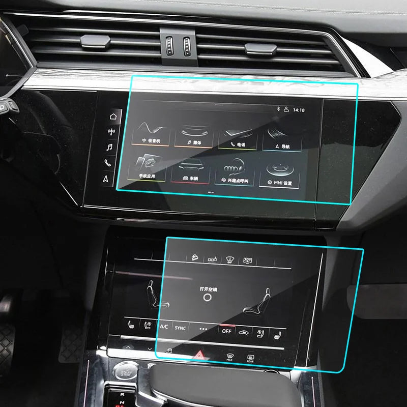 For Audi A6 C8 A7 2018-2020 9H Tempered Glass Ultra-Thin Car GPS Navigation Screen Protector Dashboard Monitor Sticker