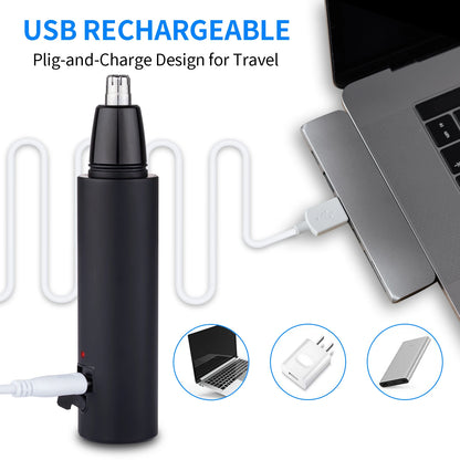 Electric Nose Hair Trimmer Men's Nose and Ear Remover USB Rechargeable Automatic Waterproof Washable Portable Nose Ear Trimmer