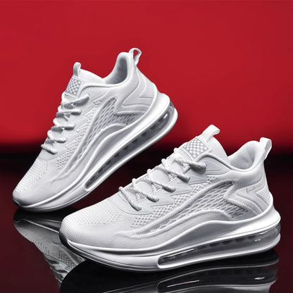 Wholesale Zapatos New Brand Big Size 48 Flying Woven Running Air Cushion Walking Shoes Breathable Custom Sneakers Shoes Men