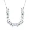 Pass Diamond Tester Letter C Multi Cut VVS Moissanite Necklace 925 Silver Platinum Plated Elegant Fine Jewelry Necklace