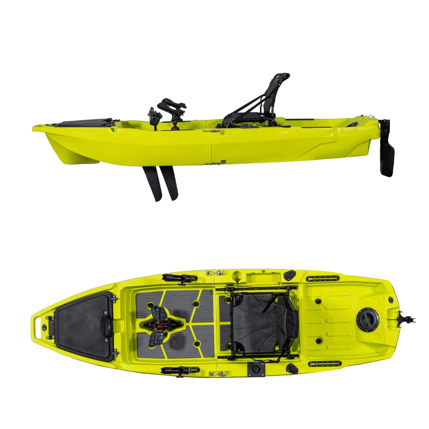 Itoo 10ft LLDPE Pedal Kayak with Flipper Design GPS Navigation 3-Year Warranty for 1 Person Eco-Friendly Fishing