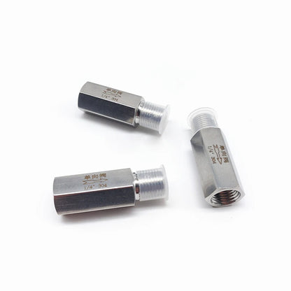 304 Stainless Steel Male to Female Thread One-Way Check Valve with Ball Structure 1/8" 1/4" 3/8" 1/2" 3/4" 1" Sizing Options by PDG ibma
