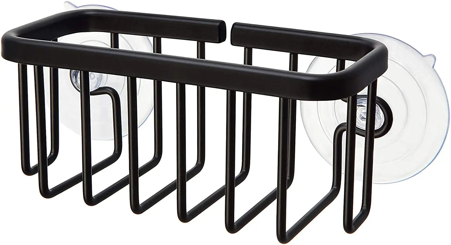 Kitchen Sink Sponge Holder Brush Holder Black Sink Storage Organizer Caddy