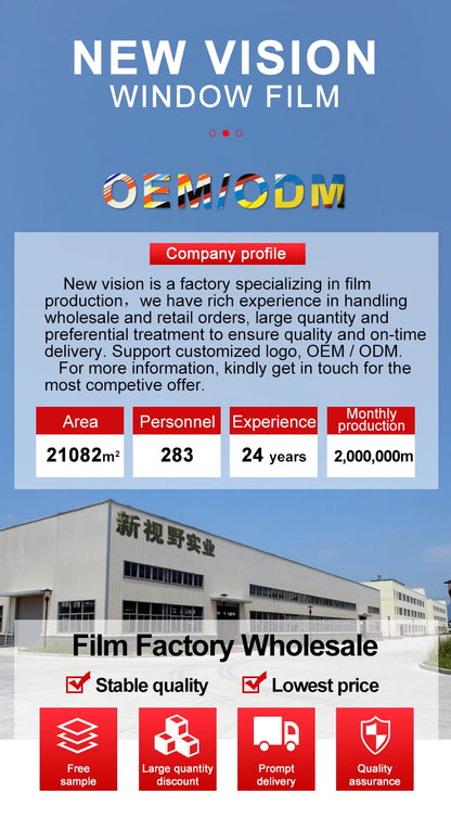 1mX2m High Rejection HIR100%% Nano Ceramic Car Window Tint Film Auto Glass Decorative Sun Control Film