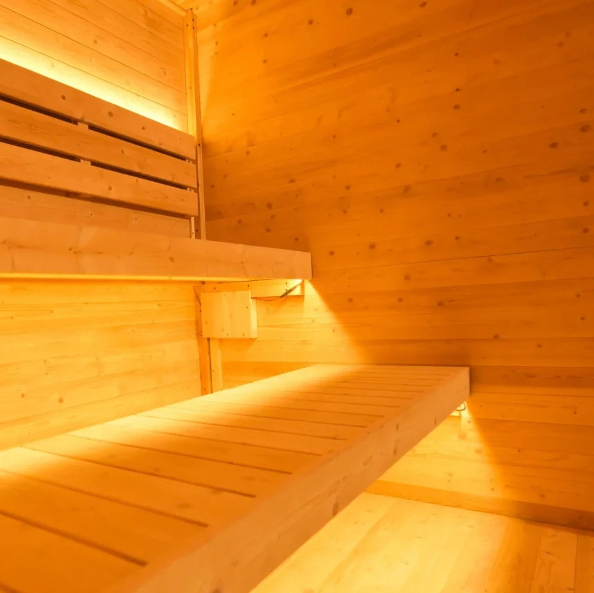 Long-Lasting Carbonized Spruce Outdoor Sauna Room Waterproof 6 Person Traditional Dry Sauna House with Heater