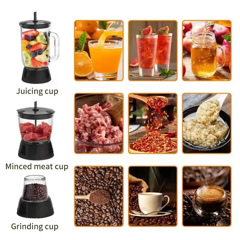 Commercial Multifunction 4 in 1 Juicer Blender Big Mouth Vegetable Extractor Electric Fruit Juicer Food Mixer for Household