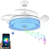 2004S-RGB De Techo Con Luz LED 36W DC Y Altavoz 3 Tonalidades Con Memoria Aspas Retractiles 6 Velocidades Control Remoto