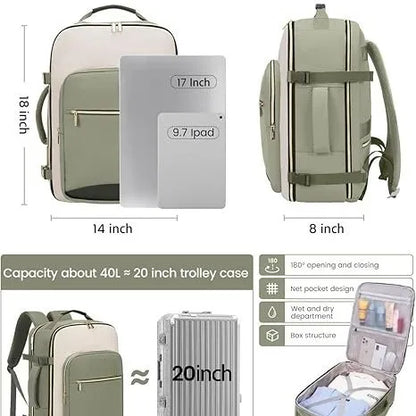 Cross-Border Color-Block Multi-Piece Set Oxford Waterproof Backpack Large Capacity for Business Trip Carry-On Luggage Laptop