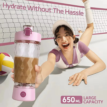 Automatic Protein Blender Shaker Bottle Best Electric Motivation for Gym Use New Design Logo Printing USB Storage Household RV