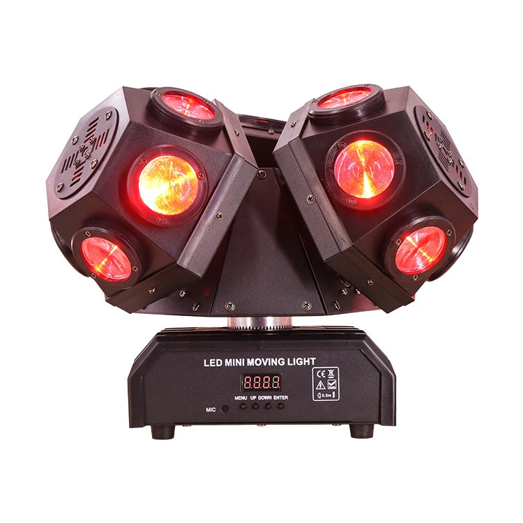 Three Heads Beam Moving Head 18pcs Creep Lamp Bar Ktv Disco Stage Lighting Led Dj Equipment Laser Light 200W