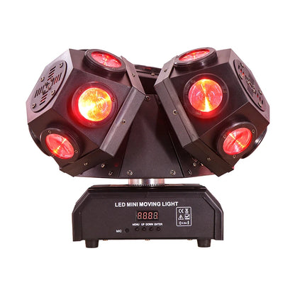 Three Heads Beam Moving Head 18pcs Creep Lamp Bar Ktv Disco Stage Lighting Led Dj Equipment Laser Light 200W