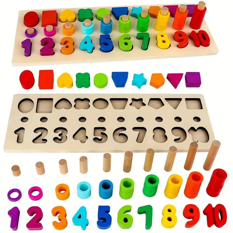 Children's Digital Building Blocks Toy, Montessori Early Education Intelligent Assembly Puzzle, Child Teaching Aid