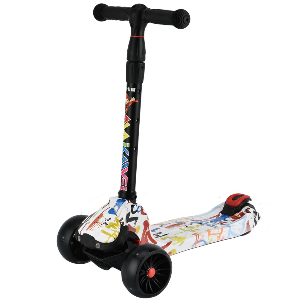 High Quality Foldable Kick Scooter Three Wheel Children Scooter with Led Light