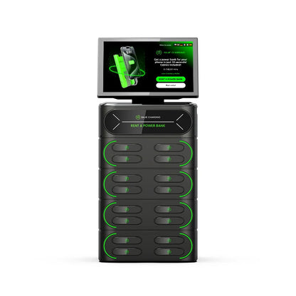 16-Slot Touch-Screen Integrated Portable Charging Station Stackable Cell Phone 4G Power Bank 6000mAh 60W Output for Rental