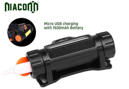 Magnet Base 7W Cob USB Rechargeable LED Headlamp Flashlight 300+200lm Outdoor IP68 Lithium Ion Battery