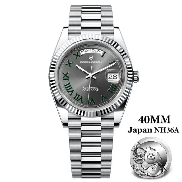 PAGANI DESIGN Luxury NH36 Retro Watches 10Bar Waterproof 1783 Double Calendar 40MM Men Mechanical Watches Relogio Masculino
