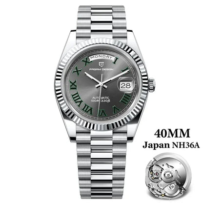 PAGANI DESIGN Luxury NH36 Retro Watches 10Bar Waterproof 1783 Double Calendar 40MM Men Mechanical Watches Relogio Masculino